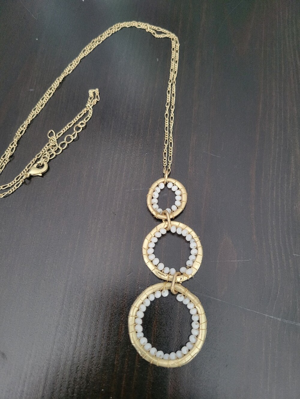 Geometric Disc Pendant Necklace